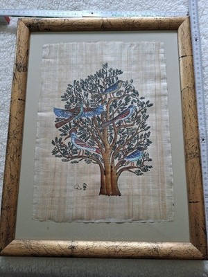 Papyrus-Lebenslauf, Masse ca.  46 x 35 cm