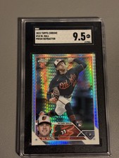 DL HALL 2023 Topps Chrome RC Rookie Orioles Prism Refractor Hyper CN#10 - PSA