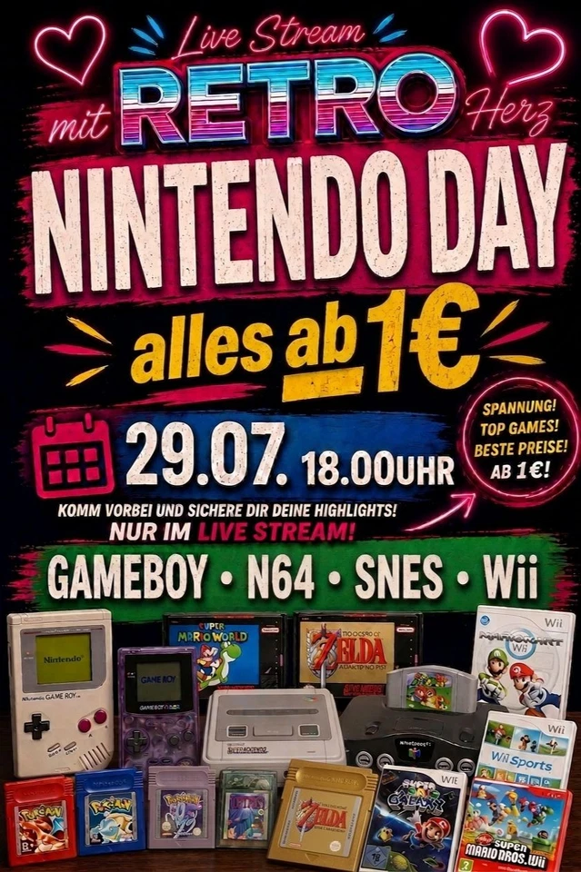 NINTENDO DAY - ALLES AB 1€ - GAMEBOY N64 SUPER NINTENDO WII WIIU