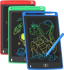 3 Pack LCD Writing Tablet for Kids, 8.5 Inch Colorful Doodle Board Drawing Table