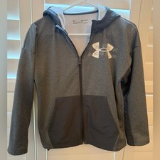 Under Armour Boys Gray Full-Zip Hooded Sweatshirt