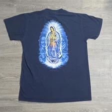 Vintage Aztec Dream T Shirt ODM Y2K Virgin Mary Graphic Jesus Print Sz Medium