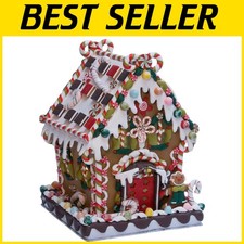 Cherished 8 5/8-Inch Gingerbread House with C7 UL Lights - Timeless Classic