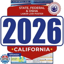 2026 California State and Federal Labor Law Poster - Spanish Vers
