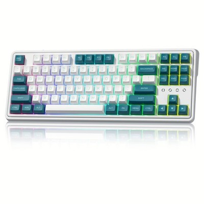 FL ESPORTS 75% Keyboard, Wireless Gaming Keyboard, 3-Modes Creamy Mechanical ...