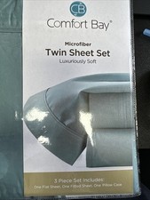 Comfort Bay  Microfiber 3 Piece Sheet Set  Teal Twin