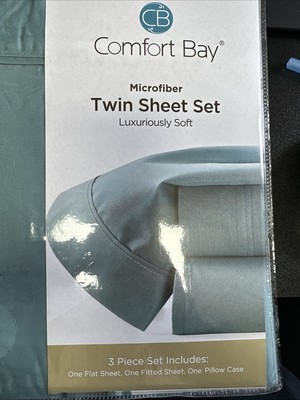 Comfort Bay | Microfiber 3 Piece Sheet Set | Teal| Twin