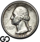 1932-D Washington Quarter, XF Low Mintage Key Date