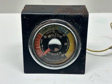 Vintage Stewart Warner Motor Minder Vacuum Gauge - Dash Mount Housing Usa Made