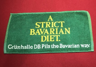 Vintage Gren STRICT BAVARIAN DIET. Grünhalle DB. Pils the Bavarian way Bar Towel