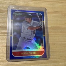 2021 Panini Donruss #241 Jason Giambi Blue Holo Foil P-1