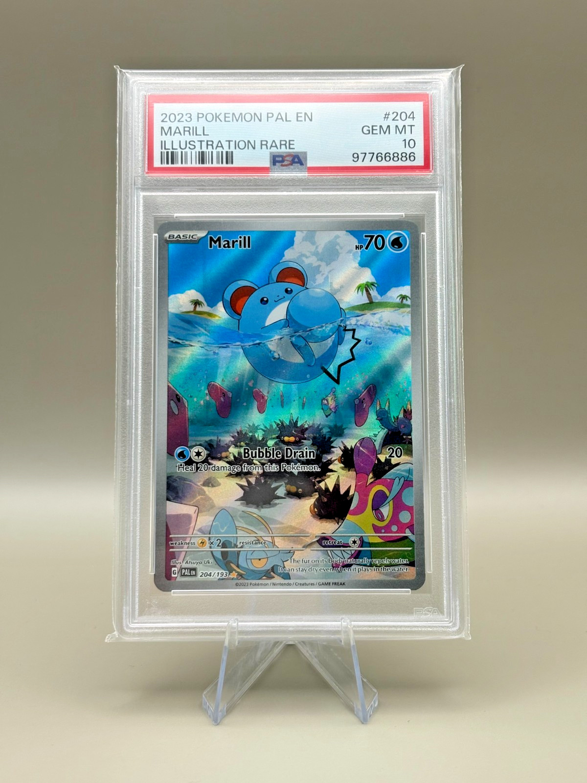 PSA 10 Marill 204/193 Paldea Evolved Gem Mint Pokemon Card