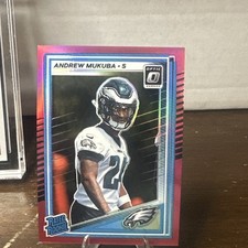 ANDREW MUKUBA #297 2025 PANINI OPTIC ROOKIE RC PINK EAGLES