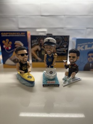 Klay Thompson Kayak, Captain, Paper Plane Golden State Warriors Bobblehead Set