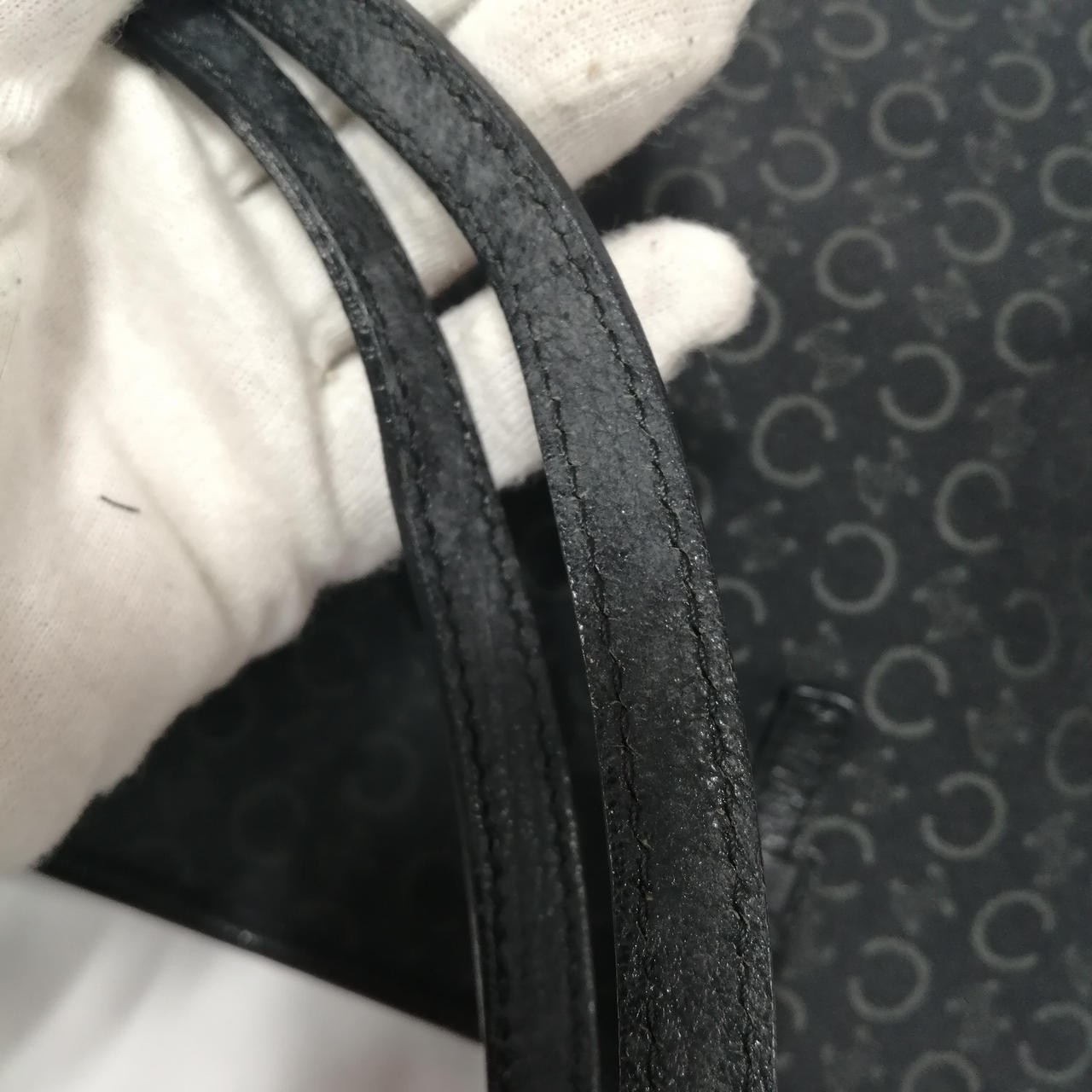 Handbag Model Blk Allover Pattern Macadam Scratch… - image 7