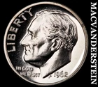 1962 Silver Roosevelt Dime - Choice Gem Proof  Lustrous  No Reserve  #J9565