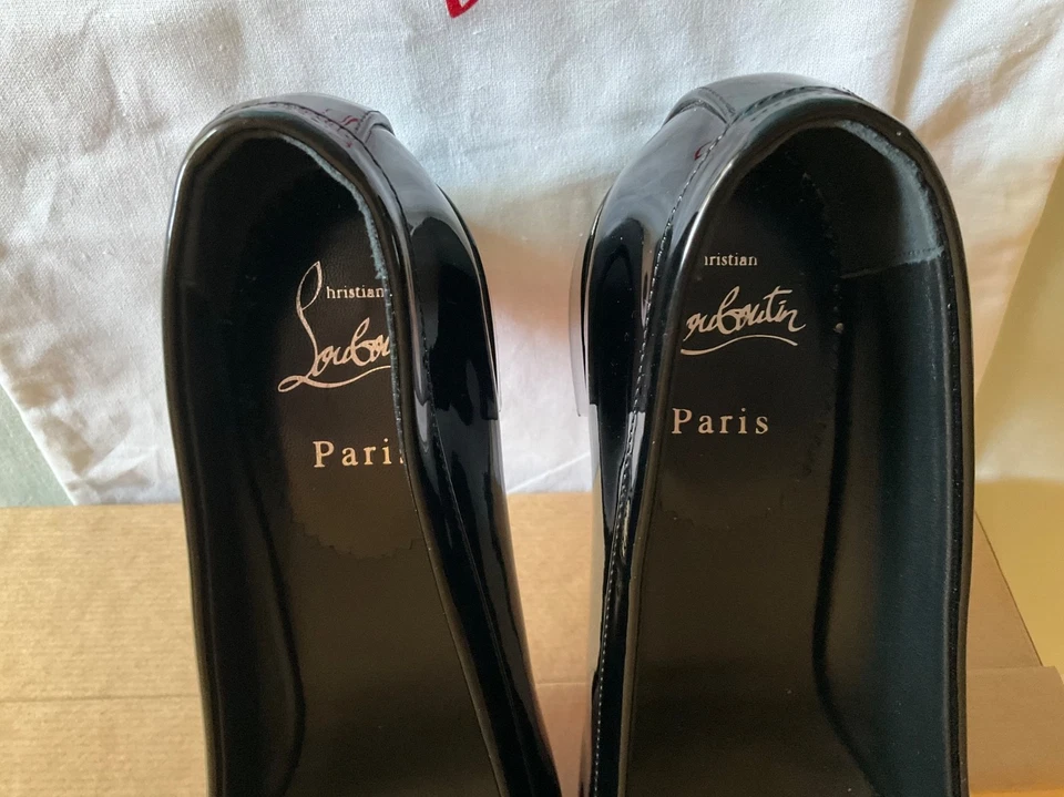 $795 Christian Louboutin Mamaflirt 30 Leather Ballerina Pumps Black EU 39 US 9 - Image 3 of 4