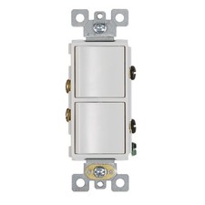 Broan P2R 2-Function Rocker Switch Wall Control for Bathroom - White