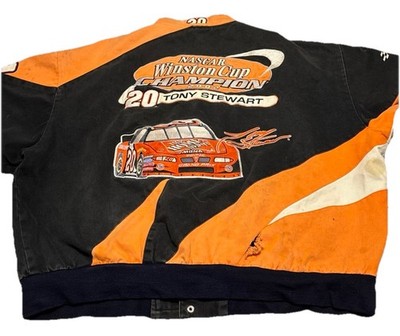 NASCAR Tony Stewart ジャケット XL 古着 Vintage NASCAR 2002 Tony Stewart #20 Championship Jacket Jh Design