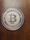 Bitcoin 1oz .999 silver commemorative coin BTC crypto in a Capsule Free Shipping