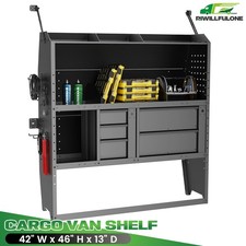 42"Wx46"Hx13"D Van Shelving W/ drawers for Ford Transit,ProMaster,Express,NV