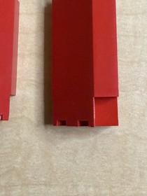 Lego 2X RARE Vintage Red Panel 2345 3x3x6 Corner Wall Part 1584 6060 Knights