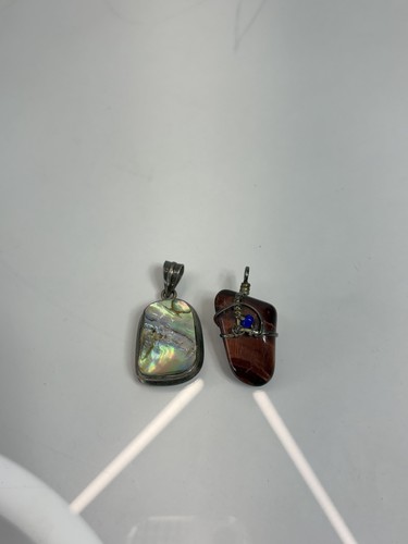 Sterling Silver and stone Necklace pendant - unbranded