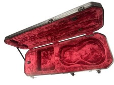 Crossrock 4/4 size Violin Case ABS Molded Hardshell Black Burgundy Interior