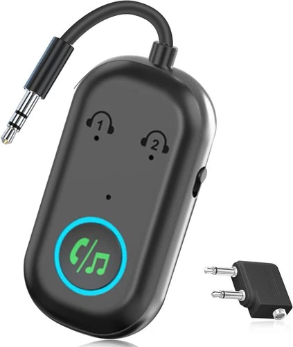 Bluetooth Transmitter & Receiver, Wireless Car/Aeroplane Adapter, 2 connections