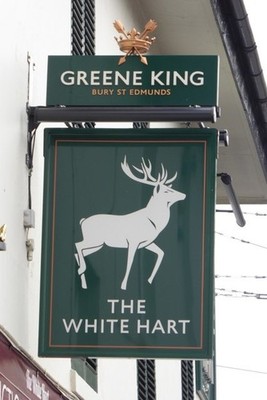 Photo 6x4 The sign of The White Hart Dunkirk/SK5538  c2017
