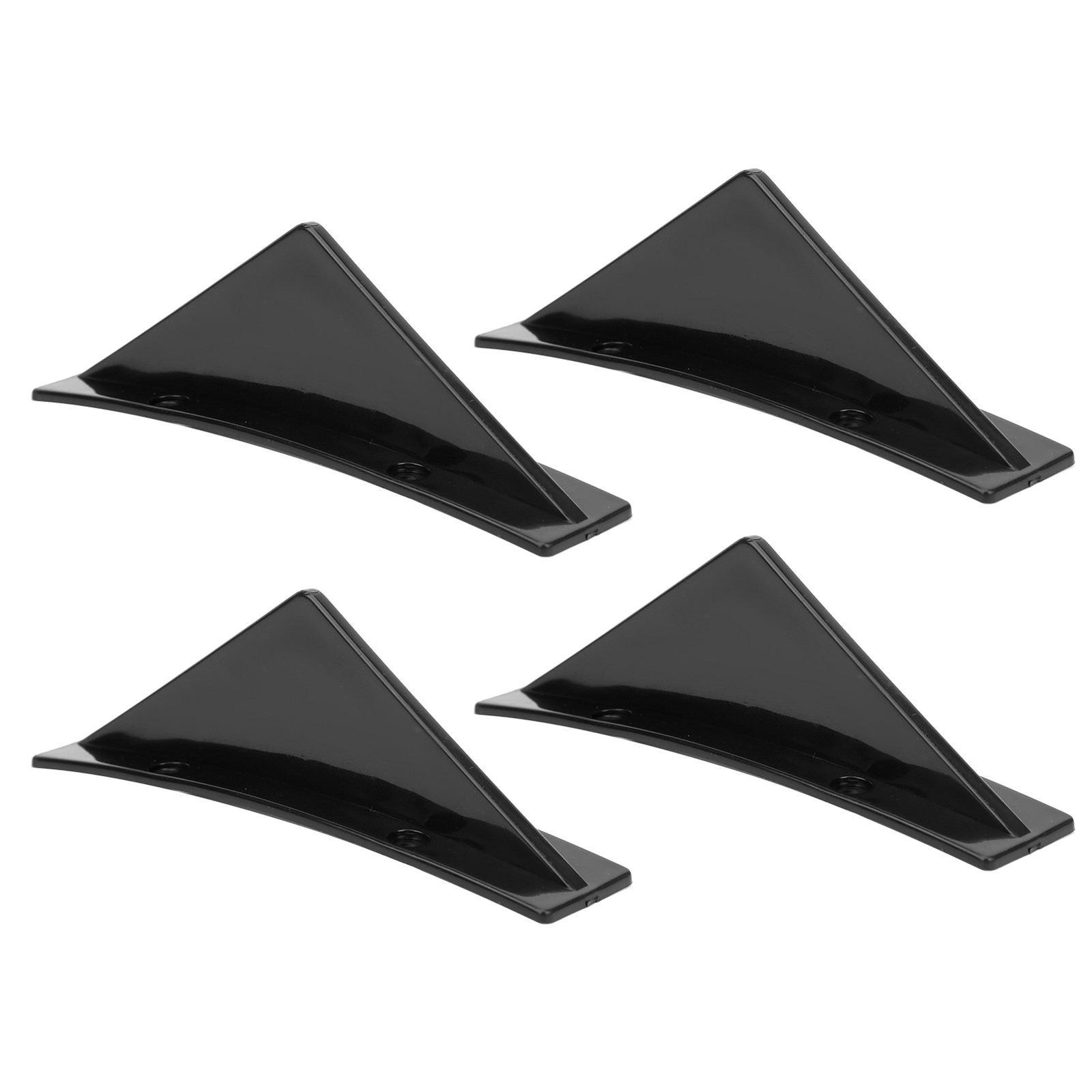 ⁺Glossy Black 4pcs Rear Bumper Spoiler Kit Splitter With Screw Diffuser