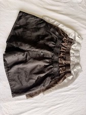Men's Satin Polyester Boxer Shorts 3 Pack Black Brown White XL