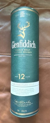 Glenfiddich Single Malt Scotch Whisky 12 Year Empty Green Box Signature