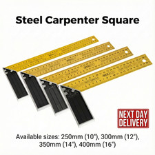 ALL SIZES Woodworking Carpenter Wood Try Square Measure Hardened Steel STALCO