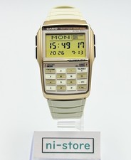 CASIO DBC-32 Data Bank Digital Calculator Beige Gold Color Quartz Watch - Rank A