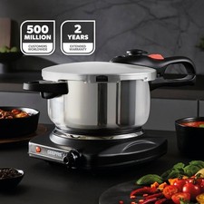GEEPAS 4L Stainless Steel Pressure Cooker Induction Kitchen Catering Cookware