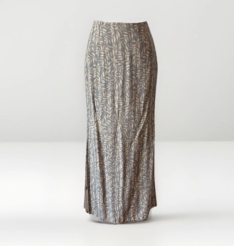 Banana Republic Womens Silk Midi Skirt Sz 2 Forest Fairy Boho Cottage *NO BELT - Image 4 of 4