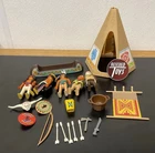 Playmobil 3733 Native American Indian Teepee Camp Set Vintage - Not Compete