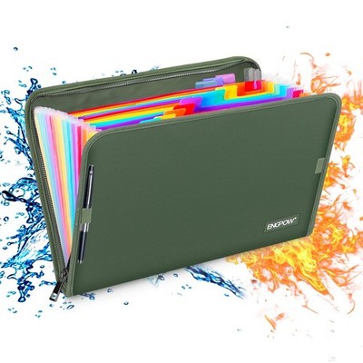 ENGPOW 13 Pocket Expanding File Folder,Fireproof Accordion File Folder Docume...