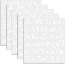Iron-On Vinyl Letters Set, 285 Pieces, 1" Cursive A-Z for DIY Clothing and More