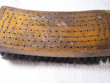 Antique Large horse hair Shoe polish brush UNIQUE Wire design - take a look.