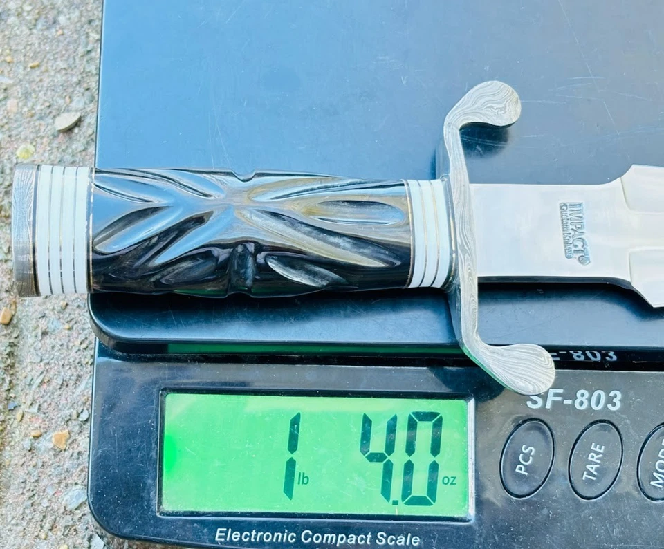 Cubiertos de impacto hechos a medida cuchillo de hoja de punta de lanza 17" daga cuchillos hechos a mano Foto 3 de 4