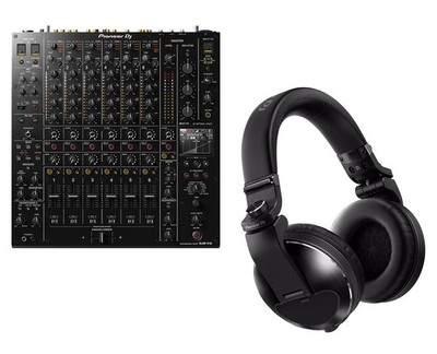 Pioneer DJ DJM-V10 6-Channel Club Mixer w/ 4-Band EQ + HDJ-X10-K DJ Headphones