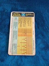 1971 Chrysler Corporation Service Schedule Card Plymouthdodge Mopar.