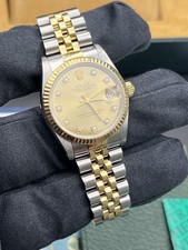 Rolex Datejust Watch 31mm 68273 Diamond Dial 1991 Box & papers (1464)