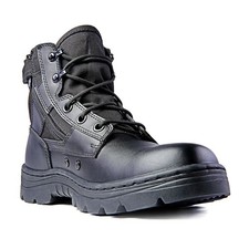 Ridge Footwear Men's 6" Leather Non-Slip Tactical Military Work Boot Black 4205