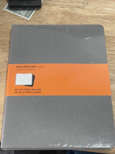 Lot Of 3 Moleskine Cashiers Legendary Notebook, Soft Cover, 7-1/2” X 10” - Picture 1 of 2