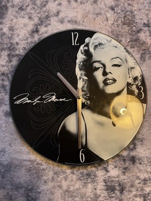 Vandor Marilyn Monroe 12'' Glass Clock New
