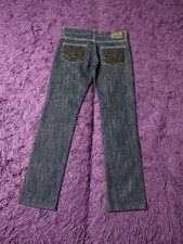Just Cavalli Women's Navy Jeans vtg 90s unisex rare Girls Dad 90s Retro Disco