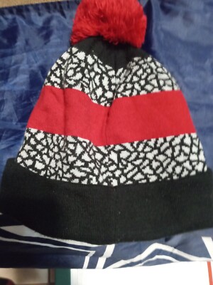 Nike Michael Jordan Red Knit Pom-Pom Beanie JORDAN+HBR+POM+BEANIE+SET.png main image 3